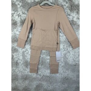 NWT‎ GoumiKids 5T 2 Piece Long Sleeve Pink Outfit Organic Cotton